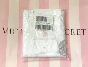 NEW Victoria's Secret Soft 100% Cotton Sleepshirt White Bling VS Logo XL/XXL - Picture 1 of 5