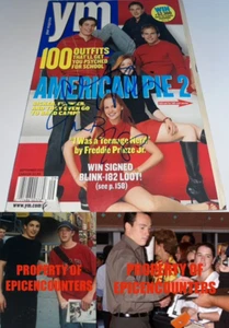 RARE! JASON BIGGS CHRIS KLEIN SIGNED AMERICAN PIE YM MAGAZINE W/PROOF W/COA - Picture 1 of 4