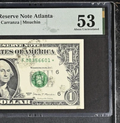 SACRE PMG53 STAR NOTE WITH AS MADE INK SMEARs-NOT ERROR BUT HARDER TO FIND 6601* - Image 1 of 3