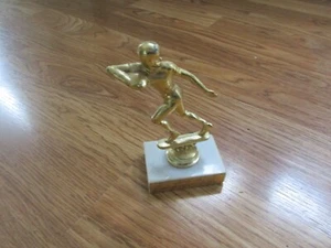 Vintage Football Trophy Fine Marble Base Made In Italy - Bild 1 von 5