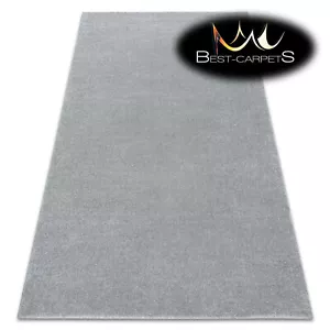 Amazing Modern Rug "SOFT" plain, elegant, single-colour, SILVER High Quality - Picture 1 of 6