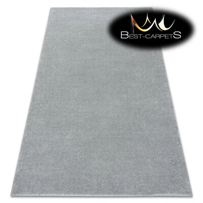 Amazing Modern Rug "SOFT" plain, elegant, single-colour, SILVER High Quality - Image 1 of 4
