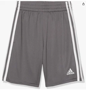 adidas boys Classic 3-stripes Shorts, Grey Five Adi, X-Large US - Picture 1 of 6