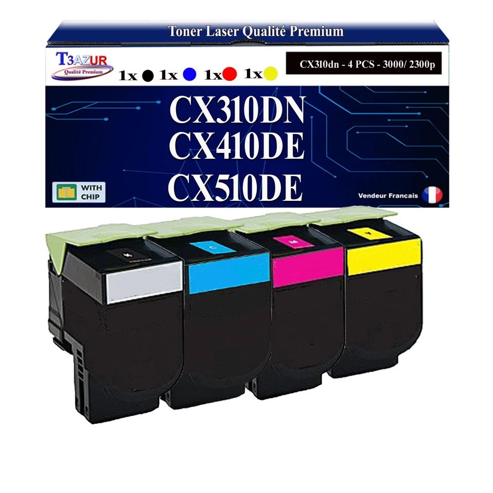 Toner compatible avec Lexmark CX310 / CX410 / CX510