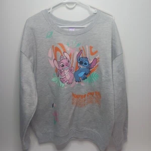 Disney Stitch Womens Sweatshirt Size XXL (19) Stitch & Angel (You're My Fav) - Picture 1 of 4