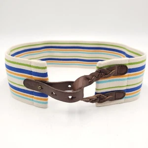 Hollister Belt Size M 28-30 Wide Stretch Braided Leather Womens - Picture 1 of 7