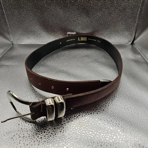 Cinturón De Colección A. Brod Cuero Genuino Marrón 7237 Hecho en EE. UU. Cintura M 28"-32" - Imagen 1 de 10