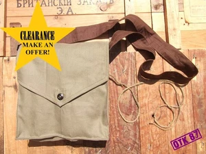 Modell 1940 - 1942 Tasche für Maske, grüne Baumwolle, Köper brauner Riemen WW2 RKKA Repro - Bild 1 von 21