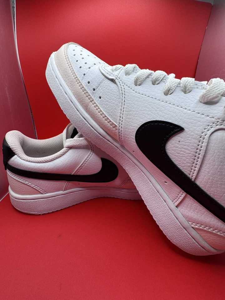 Tênis feminino Nike Court Vision Low Next Nature branco/rosa claro macio/preto - Imagem 1 de 4