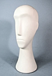 BUSTO DE CERÁMICA MASCULINO ESCULTURA CABEZA ALARGADA ESTILO MODIGLIANI MODERNO DE MEDIADOS DE SIGLO - Imagen 1 de 10