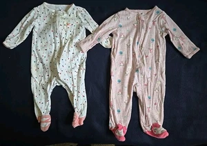 SET OF 2 GIRL SLEEPER OUTFITS SIZE 6 MONTHS BY CARTER'S - Picture 1 of 1