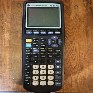Texas Instruments TI-83 Plus Graphing Calculator - Black (83PL/TBL/1L1/A) - Picture 1 of 2