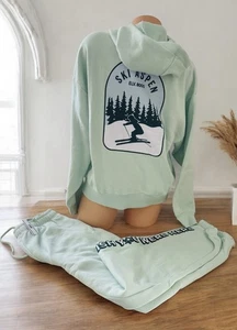 Conjunto de Sudadera y Jogger Rosa Victoria’s Secret Campus Cálido Aspen Verde Menta S - Imagen 1 de 11