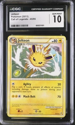 CGC 10 Jolteon 45/95 Call of Legends Pokémon Card - Image 1 of 2
