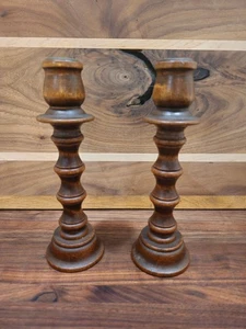 Kerzenständer 2er Set gedrechselt aus Holz - Bild 1 von 7