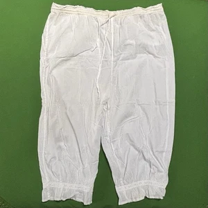 Vtg Style Ruffle Bloomers Pantaloon Cotton Pajama Lounge Pants XL Cottage Core - Picture 1 of 6