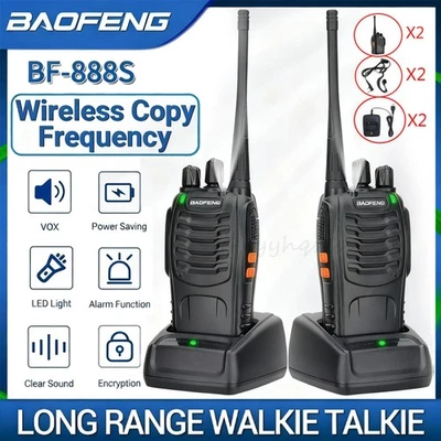 2x Baofeng BF-888S Walkie Talkie Handfunkgerät Sprechfunkgeräte 16Kanäle PMR446 - Bild 1 von 4