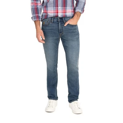 Men's Med. Tint U.S. Polo Assn. Slim Straight Knit Denim Jeans size 36x32 - Image 1 of 4