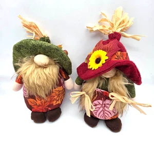 2 Herbstwichtel Plüsch Herbst Vogelscheuche Deko Ernte Elfe Zwerg Figur - Bild 1 von 14