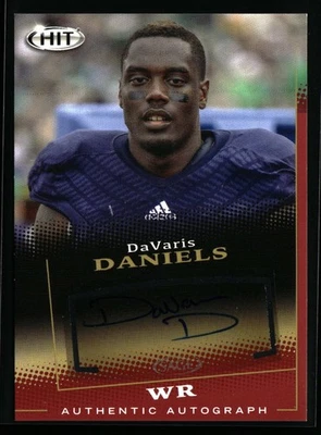 Davaris Daniels 2015 SAGE HIT #A10 Autographs Red Notre Dame Fighting Irish Auto - Image 1 of 2