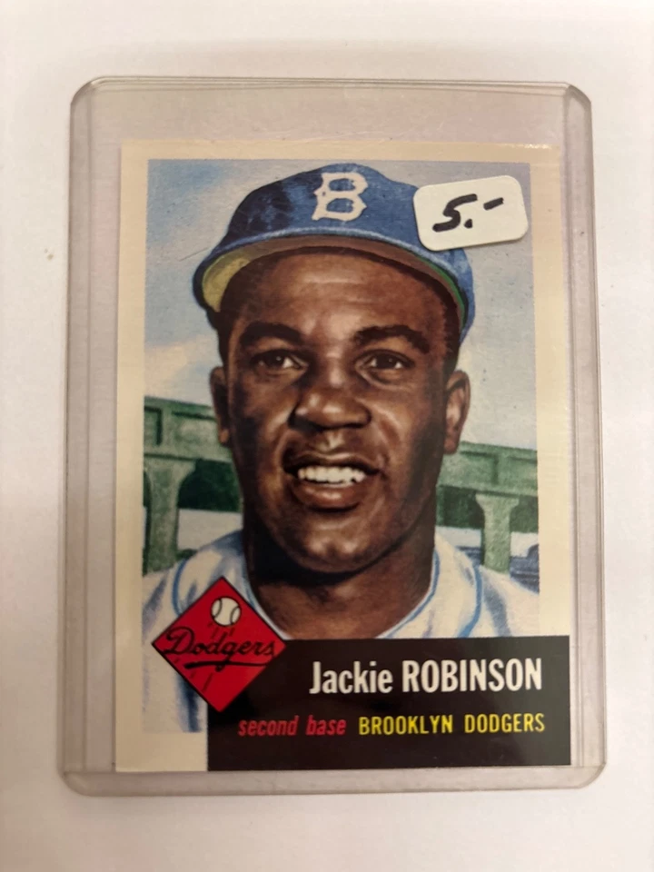 1991 Topps Archives 1953 Baseball Card Jackie Robinson Brooklyn Dodgers #1 - Image 1 of 1
