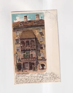 F3186)  INNSBRUCK - Tirol - GOLDENES DACHL - super PRÄGE LITHO 1900 - Imagen 1 de 2