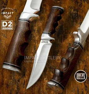 Model # 5380 Impact Cutlery Custom Handmade Skinning Knife with Wood Handle | D2 - Picture 1 of 11