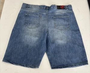 Vtg Ecko Unltd Jean Shorts Mens 38 Baggy Denim Y2k 90s Skater Streetwear Grunge - Picture 1 of 8