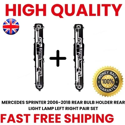 MERCEDES SPRINTER 2006-2018 REAR BULB HOLDER REAR LIGHT LAMP LEFT RIGHT PAIR SET - Image 1 of 2