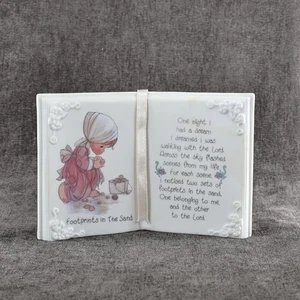 Precious Moments Porzellanbuch "Fußabdrücke im Sand" 1993 TOP - Bild 1 von 6