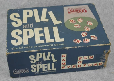 Vintage 1957 Parker Brothers SPILL and SPELL Crossword Game Complete FREE SHIP - Image 1 of 4