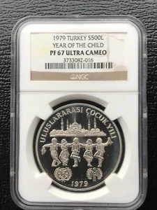 1979 Turkey S500L - International Year of the Child  NGC PF67UC C#3733082-016 - Picture 1 of 2