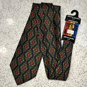 Vintage Pierre Cardin Designer Tie Necktie Pattern Wedding Business 80s 90s BNWT - Picture 1 of 2