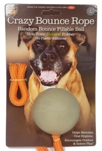 Crazy Bounce Rope Random Bounce Fillable Ball 4BF 100% Natural Rubber Large  - Picture 1 of 3