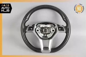 12-18 Mercedes W204 C250 SLK250 CLS550 AMG Sport Steering Wheel Flat Bottom OEM - Picture 1 of 12