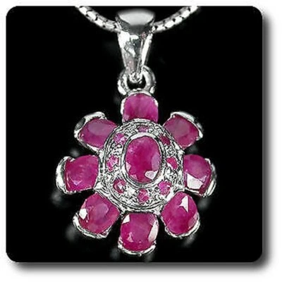 Ciondolo Rubino Argento 925 - Immagine 1 di 2