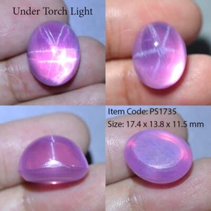 29.50 Ct 17.4x13.8 MM Big Pink Star Sapphire 6 Rays Lab Corundum VDO PS1735 - Picture 1 of 6