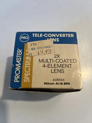 Promaster Spectrum 7 Tele-Converter Element Lens Model 2834 Nikon AI & EM Mint - Image 1 of 4