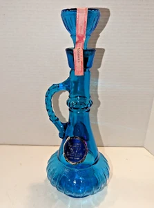 Vintage 1973 JIM BEAM GENIE “I Dream OF Jenie” Blue Glass Liquor Decanter - Picture 1 of 6