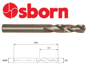 8.7mm COBALT STUB DRILL BIT HEAVY DUTY HSSCo8 EUROPA TOOL OSBORN 8205020870 P333 - Picture 1 of 7