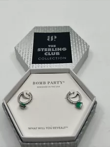The Sterling Club Bomb Party Earrings Lab-Created Fluorite Fused With Quartz - Picture 1 of 5