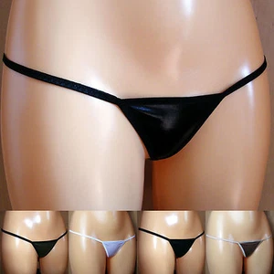 Micro String Tanga - Lack Leder Optik - Gr. 34 36 38 - Picture 1 of 8