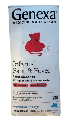Genexa Infants Pain & Fever Acetaminophen Suspension - 2 oz - Ex: 11/25 - Image 1 of 4