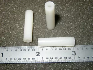 NYLON SPACERS 1/4" ROUND #4 HOLE 1.0" LONG - 50 pcs - Picture 1 of 1