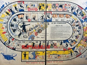 Gioco dell’oca, Je suis toujours l'honneur de la table/Votre régal!1931 Indocina - Imagen 1 de 7