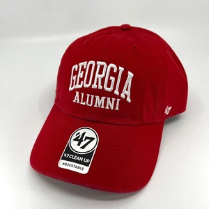 '47 Brand Georgia Bulldogs Alumni Hat Mens Adjustable Strap Red Baseball Cap New - Picture 1 of 12