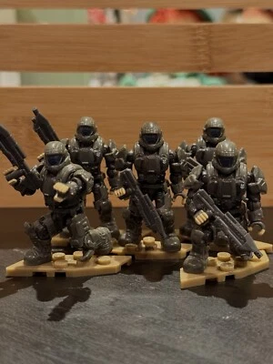 MEGA Bloks Construx HALO x5 GENERIC ODST SQUAD SOLDIER ARMY BUILDING (CUSTOM) - Image 1 of 3