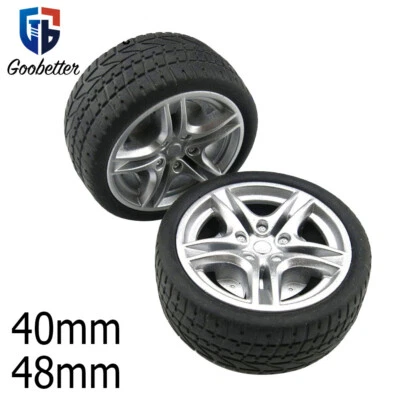 40/48mm Gummi Modell Auto Rad Reifen Felgen für Welle RC Fahrzeug LKW Spielzeug - Bild 1 von 4