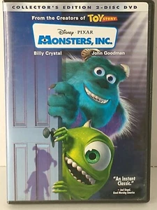 Disney PIXAR MONSTERS INC COLLECTOR'S EDITION Movie 2 Disc DVD Family Kids Bonus - Picture 1 of 6