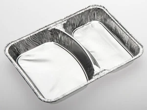 100 Alu-Menüschale Menüschale Alu 2-GETEILT 227x177x30 mm OHNE Deckel (WH252) - Bild 1 von 2